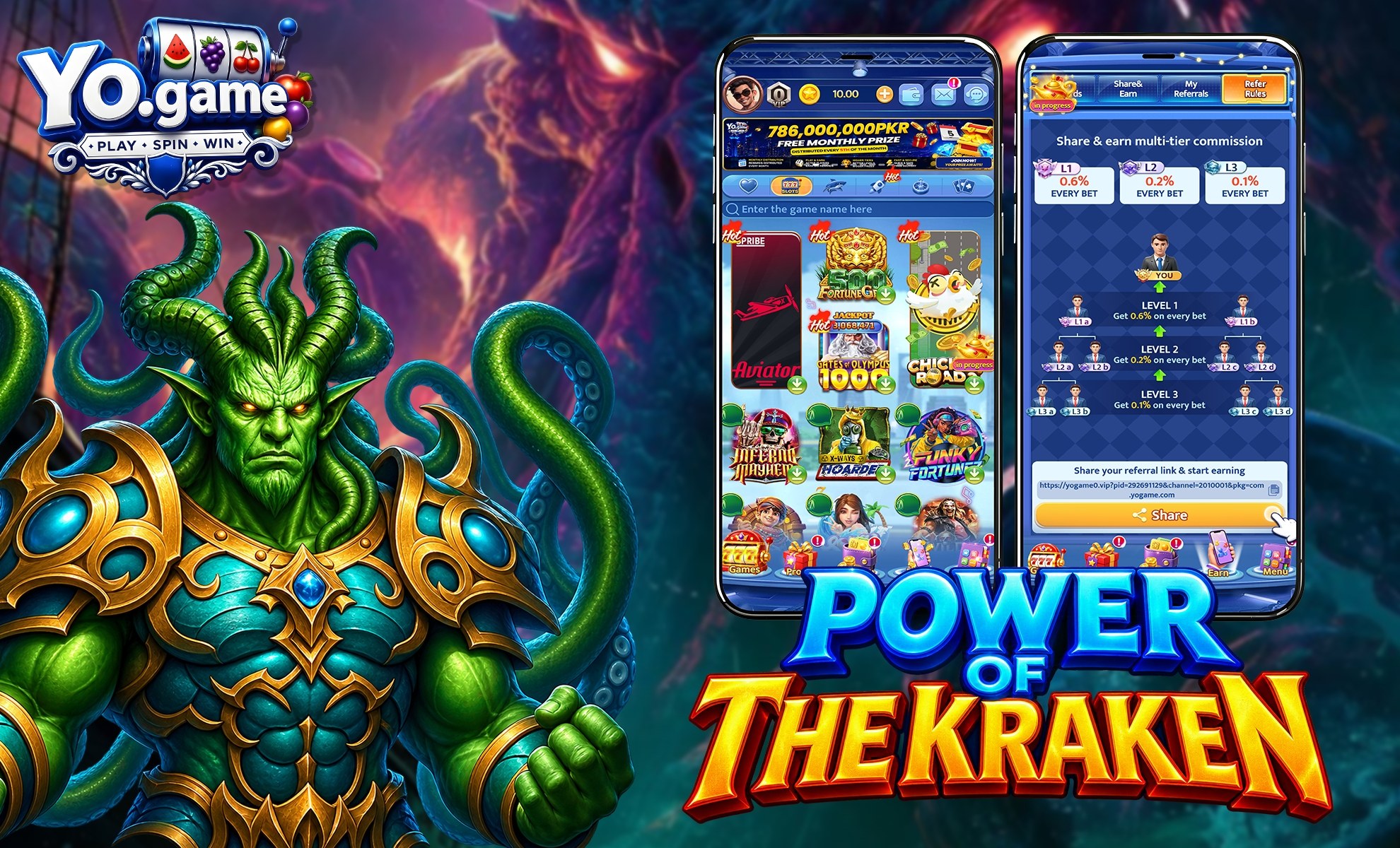YoGame APK Pakistan stacked scroll home